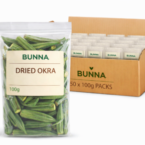 Bunna Dry Okra 100g - 100 g x 70 pcs - ويكة